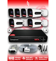 Bayicam 6 Kameralı Zebra 6 Dış Kamera Set HDD'siz 5 MP Full HD Gece Görüşlü Güvenlik Kamerası Sistemi