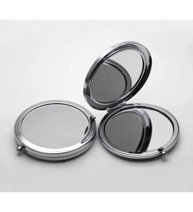 Metal Gri Cep Aynası 12 Adet