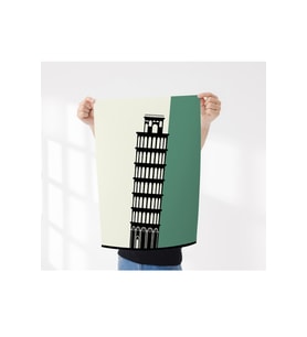 Pisa Kulesi Silüeti, Çerçevesiz Poster, Modern Minimal Dekoratif Duvar Posteri-Dijital Baskı