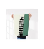 Pisa Kulesi Silüeti, Çerçevesiz Poster, Modern Minimal Dekoratif Duvar Posteri-Dijital Baskı (Çok Renkli)