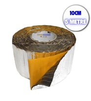 Araç Oto Ses Isı Yalıtım Bandı 3mm x 10cm x 5metre Alüminyum Folyolu Kauçuk Bant Izolasyon Malzemesi