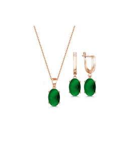 Kolye Küpe Set Modeli Gümüş