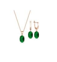 Kolye Küpe Set Modeli Gümüş