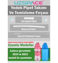 Uzspace  Yedek Pipet Takımı ve Pipet Temizleme Fırçası 1 Set (3 Parça) -Kapak Hariçtir---