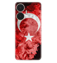 Realme C55 Kılıf Resimli Desenli Baskılı Silikon Şanlı Türk Bayrağı 1315