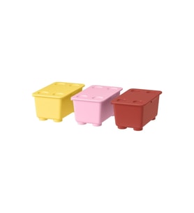Kapaklı Kutu, Sarı-Pembe-Kırmızı, 17x10 cm