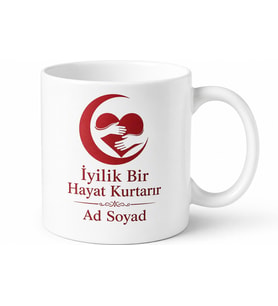 Dünya Kızılhaç Kızılay Günü Hayat Kurtaran Evrensel İyilik Temalı Hediye Kupa Bardak