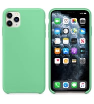 Apple iPhone 11 Pro Altı Açık Liquit Lansman Silikon Mint Yeşil
