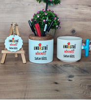 Endüstri Mühendisi Hediye Sepeti Kupa Bardak T Kulplu, Kalemlik ve Anahtarlık Mühendisler Günü Hediyesi (Model 3)