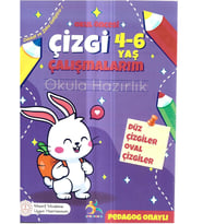 Okul Öncesi Çizgi Çalışmaları ve Düz Çizgiler- Oval Çzigiler Eğitim Kitabı