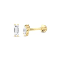 Baget Tragus Altın Küpe (Yeşil)