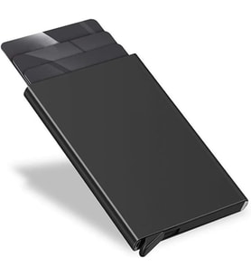 Mekanizmalı Alüminyum Kredi Kartlık RFID Koruma Siyah