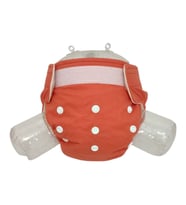 BEZHANE Cırt Cırtlı Cepli Yıkanabilir Bebek Bezi Kiremit (3kg-12kg) (Çok Renkli)