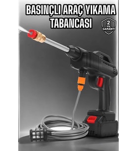 Şarjlı Oto Yıkama Tabancası Su Basınçlı Hazneli Bataryalı