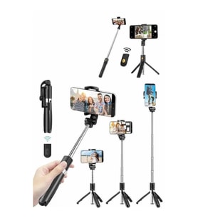 Mey İthalat® Cep Telefonu Tripod Standı Manyetik Selfie Sopa Bluetooth Uzaktan Kumandalı