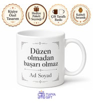 Sekreter İçin Kişiye Özel İsimli Baskılı Kupa Bardak Ofis Hediyesi