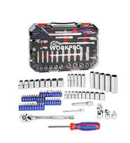 WORKPRO WP202524 1/4'’ 3/8’’ Metrik 75 Parça Cr-V Profesyonel Lokma Takımı