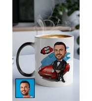 Erkeğe Hediye Karikatürlü Sihirli Kupa Bardak