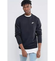 Nike Sportswear Club Crew Standart Kesim Siyah Erkek Sweatshrit