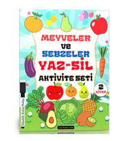 Meyveler ve Sebzeler YAZ-SİL Aktivite Seti (2 Süper Kitap)