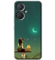 Vivo Y27 Kılıf HD Desen Baskılı Kılıf - Kedili Kız