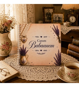 Canım Babaannem Anı ve Fotoğraf Albümü – Babaanneye Büyükanneye Özel Hediye ( 20x20 cm Spiralli – 50 Sayfa)