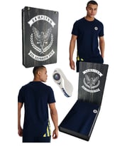 ERKEK TRIBUN ÇUBUKLU DETAYLI TSHIRT LAZER AHŞAP HEDİYELİK KUTU (Lacivert)