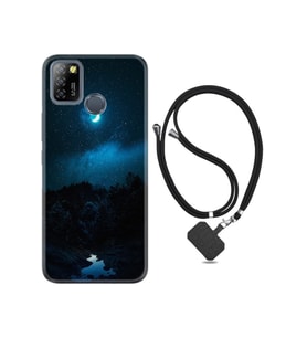 Infınıx Smart 5 Kılıf Silikon Ipli Boyun Askılı Desenli Gece 1633