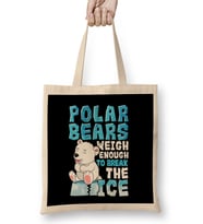 Polar Bears Weigh Enough To Break The Ice Pun Bez Çanta Uzun Saplı
