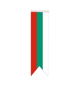 Masa Üstü Kırlangıç Bulgaristan Bayrağı - 8x30cm Çift Taraflı Saten Kumaş