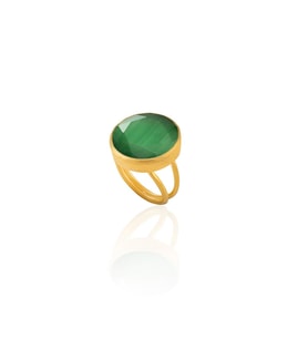 Kadir Jewellery 22 Ayar Altın Kaplama Zirkon Taşlı Kadın Otantik Yüzük