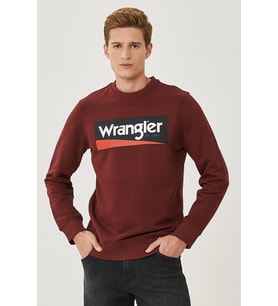 W212236810 Wrangler Regular Fit Normal Kesim %100 Pamuk Sıfır Yaka Sweatshirt