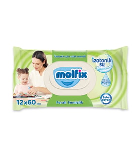 Molfix İzotonik Sulu Islak Mendil Ferah Temizlik 720 Adet
