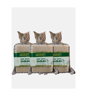 AKİKSİR Doğal Eşek Sütlü Sabun 3 adet 6x110gr