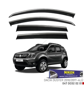 DACIA DUSTER 2010-2017 KROMLU CAM RÜZGARLIĞI 4'lü Set Niken Marka