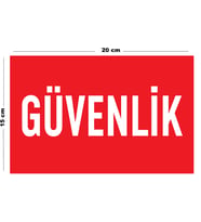 Metal Güvenlik 15 Cm x 20 Cm Uyarı Levhası Yönlendirme Tabelası