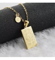 24 Ayar Has Altın Kaplama  Aslan Burcu Tarot Gümüş Kolye