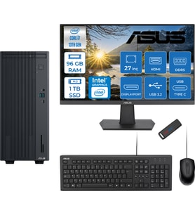 Asus Expertcenter P500MV Intel Core I7-13620H 96GB Ddr5 1tb SSD Freedos 100Hz 27" IPS Mon. Minitower Masaüstü Bilgisayar WC7136216512B0DF33+Zettausbbellek