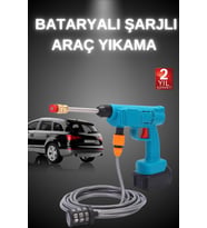 Şarjlı Yüksek Basınçlı Oto Yıkama Makinesi Sulama Tabancası Bahçe Yıkama Makinesi