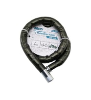 TÜP ANAHTARLI METAL KAFA ÇELİK MOTOR - BİSİKLET KİLİT SİLİNDİRİK SPİRAL KİLİT SİYAH KILIF 22MM X 100CM (5680)