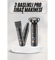 Yüksek Performanslı 3 Başlıklı Profesyonel Şarjlı Islak Ve Kuru Kullanıma Uygun