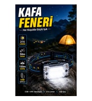 USB Şarjlı Mini LED Kafa Feneri XPE95LM COB 120LM Çift Işık Modlu 18650 Bataryalı