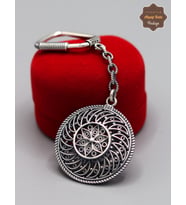 Sarmal Yıldız Model 925 Ayar Gümüş Oksitli Telkari Anahtarlık 201025164
