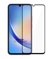 Microsonic Samsung Galaxy A34 Tam Kaplayan Temperli Cam Ekran Koruyucu Siyah