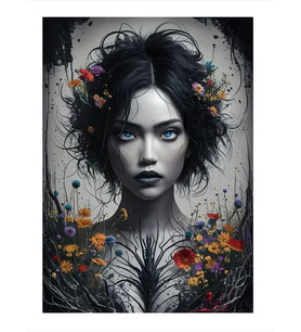 Gotik Kadın Art Mdf Poster