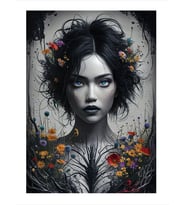 Gotik Kadın Art Mdf Poster
