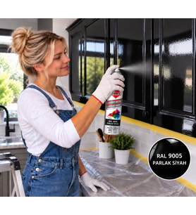 Siyah Sprey Boya Ral 9005(Parlak) Akrilik Börfh 400 Ml (6022694)