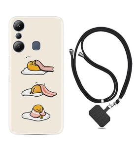 Infınix Hot 20i Kılıf Resimli Boyun Askılı İpli Desenli Silikon Sweety Egg 1322