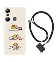 Infınix Hot 20i Kılıf Resimli Boyun Askılı İpli Desenli Silikon Sweety Egg 1322