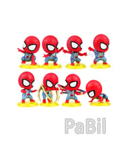 Spiderman - Örümcek Adam 8 Li Tam Set Oyuncak Figür Pasta Süsü